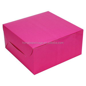 Boîte de boulangerie à tableau blanc <span class=keywords><strong>carton</strong></span> carré jetable 10x10x5 12 pouces boîte à gâteau d'emballage avec fenêtre - Product Image 2