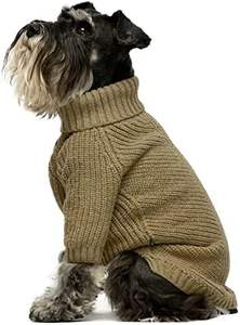 Fitwarm Thermischer Gestrickter Hundepullover für Mittelgroße Hunde, Katzen-Sweatanzug, Wintermantel, Haustierkleidung, Rollkragen-Welpenjacke, Salbeigrün, Baumwolle für Hündchen - Product Image 2