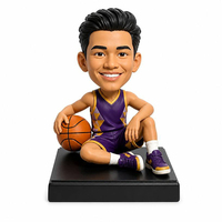 Figurine personnalisée Bobble Head en résine artisanale Statue de joueur de basket Bobblehead Figurines de poupée de sport comme cadeau souvenir