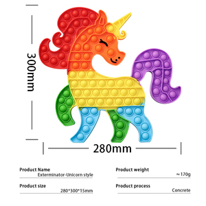 ของเล่นบับเบิ้ลป๊อปฟิดเจ็ตบรรเ<span class=keywords><strong>ท</strong></span>าความเครียด - <span class=keywords><strong>ราคา</strong></span>โรงงานขายส่ง HMJ ของเล่นซิลิโคนรูปยูนิคอร์นสำหรับเด็กเล็กและทารก รับผลิตตามแบบ - Product Image 3