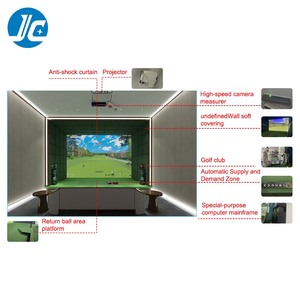 Sistem Kebugaran Proyeksi Simulator Golf Pemetaan Pembakaran Kalori Postur Kompatibilitas Multi-OS Pemantauan Kamera Ganda - Product Image 6