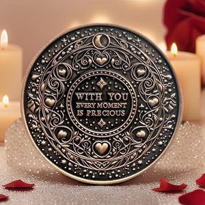 Moneda de Colección de Amor, Moneda Conmemorativa con Diseño de Corazón y Rosa, Regalo Único para É<span class=keywords><strong>l</strong></span>/Ella - Amor Conmemorativo - Product Image 4