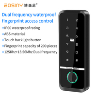 Contrôle d'accès biométrique par empreinte digitale RFID, vision nocturne, audio bidirectionnel, clavier, étanche pour extérieur, rétroéclairage, clavier autonome