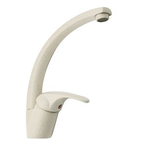 Grifo Mezclador para Fregadero Serie Marzia con Caño Alto Giratorio, Acabado Granito Avena, Grifo de Cocina - Product Image 1