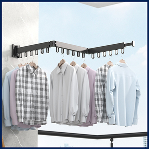 מתלה ייבוש מתקפל קיר בגדים מתלה כביסה אלומיניום מתלה כביסה - Product Image 5