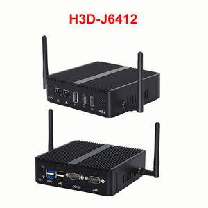 Computador de mesa industrial, atacado de fábrica, sem ventilador, computador de desktop industrial, j4125 j6412 <span class=keywords><strong>ddr4</strong></span> win10 iot, mini pc 4k, vesa, monte e trilho din - Product Image 3