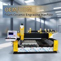Machine de gravure CNC à broche unique pour mousse et céramique, machine de sculpture 7,5 kW pour matériaux de construction légers en céramique