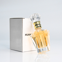 Bouteilles de parfum de luxe en verre transparent de 60 ml, vides, avec capuchon en acrylique élégant et pulvérisateur à sertir – Vente en gros