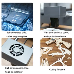 Daja Dj7 15W Laser Graveermachine Roestvrijstalen Lasersnijder Carvings Mini Markering Machine Kan Hout Papier Leer Snijden