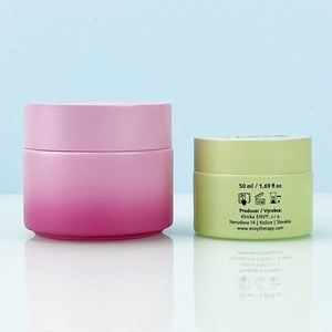Factory Manufacturer Eye Cream Cosmetic Glass Jar Screen 30g 50g 100g Matte Black Body Scrub Glass CosmeticJar - Product Image 2