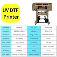Impresora UV DTF de rollo a rollo de 12 pulgadas A3 (30 cm) fácil de operar, impresora de pegatinas transparentes UV, impresora UV DTF A3 con cabezal EPSON DX7