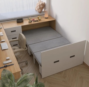 Folding <strong>Bed</strong> That Does Not Take <strong>up</strong> Space, Household Invisible <strong>Bed</strong>, Wardrobe Integrated <strong>Pull</strong>-out Multifunctional Study <strong>Bed</strong> - Product Image 3