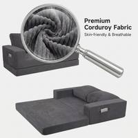 Sofá Cama Convertible de 2 Plazas, Plegable, de Espuma Comprimida Enrollada Directo de Fábrica, para Apartamento, Sala de Estar