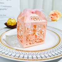 Boîte à bonbons creuse personnalisée pour célébration de mariage Emballage en carton de stratification mate pour biscuits, biscuits et fêtes de mariage