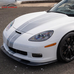 CARWORLD Spoiler de pare-chocs avant en plastique ABS de style OE de haute qualité 05-13 C6 Z06 Noir - Product Image 5