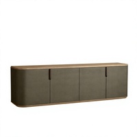 Buffet moderne incurvé à 4 portes en shagreen