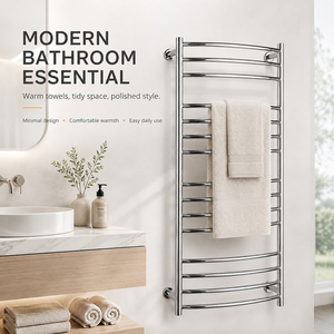 <span class=keywords><strong>Scaldasalviette</strong></span> Elettrico da Parete in Acciaio Inossidabile Resistente per Bagno, Spa e Salone - Product Image 4