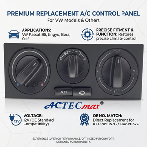Panneau de commande 12V AC OE 1J0819157G, interrupteur de commande de chauffage et de climatisation, pièces de climatisation automobile pour VW PASSAT B5/LINGYU/BORA/GOLF - Product Image 1