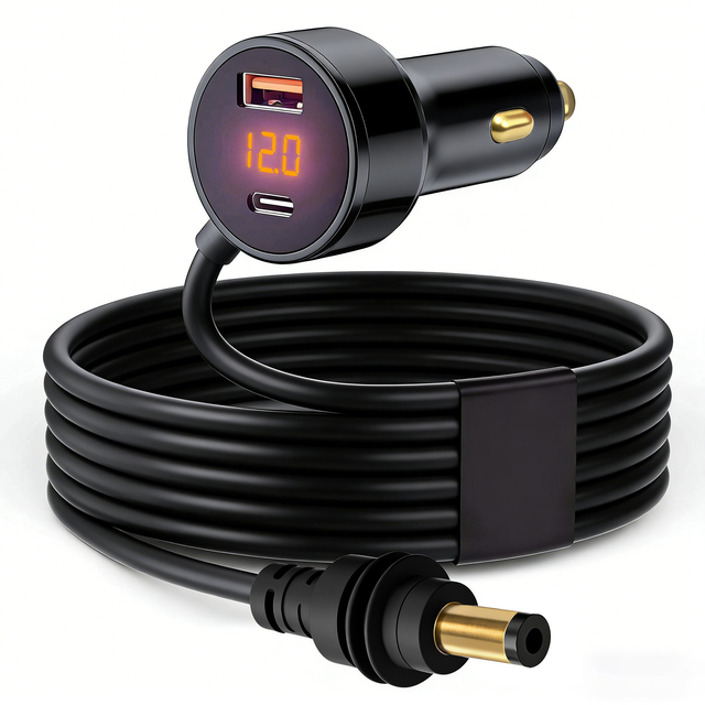 Waterproof 12V-24V Car Charger DC Power Cable for Starlink Mini , Cigarette Lighter Charging Cord Starlink Accessories