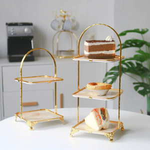 Table Brass Birdcage Shape <strong>Cake</strong> Cupcake Tools Decoration Wedding Mirror Bird Cage Afternoon High Tea 3 <strong>Tiers</strong> Gold Cup <strong>Cake</strong> Stand - Product Image 1