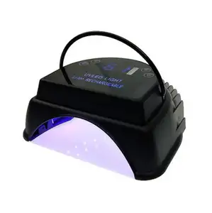 2024 Alibaba Alemania EE. UU. Reino Unido RU 30K 60 W UV lámpara LED de uñas secador de alta potencia 60 vatios 60 W Negro LED lámpara de uñas 64W metal UV lámpara de uñas