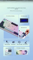Clavier de jeu filaire USB mini 75 % à LED multicolores personnalisé en usine, clavier de jeu filaire USB OEM à LED RGB mixtes 78 touches