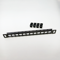 Panneau de brassage réseau 12 ports 0.5U CAT6 pour DeskPi RackMate T1/T0/T2 Rackmount et rack de serveur 10 pouces/armoire réseau