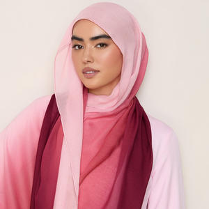 Hijab Modal de alta calidad con efecto degradado, hiyab Modal estampado minimalista moderno, hiyab Modal ecológico - Product Image 2