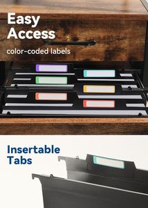 Plastic High Capacity Hanging <b>File</b> Folders Expanding Pocket with Movable Dividers Folder Organizer for Office A4 Letter Size - Product Image 5