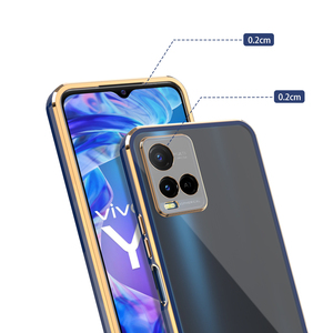 เคสโทรศัพท์กันกระแทกแบบใสเคลือบโครเมียม TPU สำหรับ Vivo V20 SE <span class=keywords><strong>V23</strong></span> S1 Pro V21 <span class=keywords><strong>E</strong></span> 4G Y20 Y50 Y31 V17 Y19 - Product Image 3