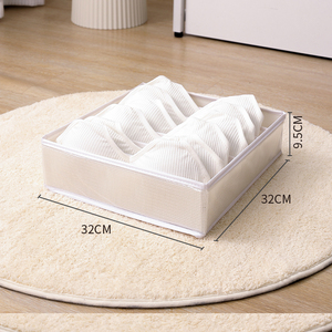 Lightweight Foldable Ladies <strong>Lingerie</strong> Bra <strong>Storage</strong> Box 7 Compartment Wardrobe Clothes Organizer with Large Space Rectangle Shape - Product Image 2