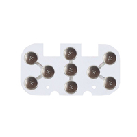 Mélange Échantillon gratuit Éclairage Télécommande Clavier Rond et Oblong Double Couche Blanc PET Avec Adhésif Métal Dome Array