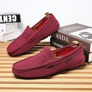 Chaussures décontractées pour hommes, mocassins classiques en daim véritable, chaussures plates à enfiler, chaussures de <span class=keywords><strong>bateau</strong></span> de grande taille - Product Image 1