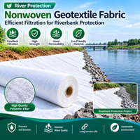 Tissu géotextile non tissé sélectionné pour une filtration efficace et la protection des berges fluviales
