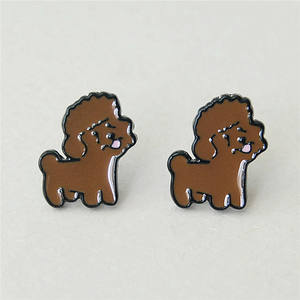 أقراط صغيرة لطيفة للحيوانات الأليفة بسعر المصنع من الفضة الإسترلينية أقراط كلاب للنساء - Product Image 3