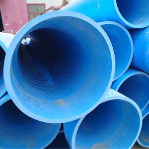 Großhandel 400mm blaues PVC-Rohr Hochfeste Well Wall Support Drainage Wasser rohr PVC-Material Gehäuse Rohr Nspection WellI - Product Image 3