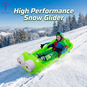 Trineo de Nieve de Plástico con Diseño de Minion, con Guantes, Freno y Asa, para Niños, Resistente, de HDPE, Juguete de Invierno para Exteriores, con Capacidad para 120 kg - Product Image 1