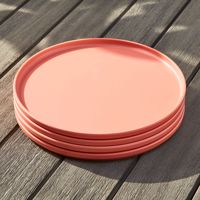 Ensemble d'assiettes et bols en fibre de bambou RPET PLA PP Passe au lave-vaisselle et au micro-ondes Lot de 4 vaisselle de cuisine durables