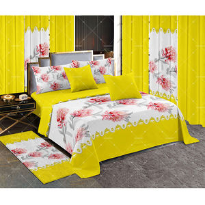 Set di Biancheria da <span class=keywords><strong>Letto</strong></span> Stampata in Poliestere 100% <span class=keywords><strong>con</strong></span> Tende, Misura King Size, 13 Pezzi, Vendita Calda, Basso MOQ - Product Image 3