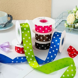 Pita Polkadot 4cm 100Y 100% Poliester Satu Sisi Bermotif Titik, Pita Buatan Tangan untuk DIY Kue, Bunga, Pembungkus Kado - Product Image 2