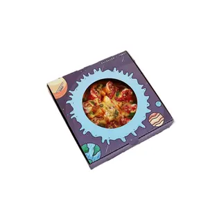 Groothandel pizza dozen nemen-Goedkope Golfkarton Pizzadoos Custom Nemen Pizza Dozen Ronde Venster