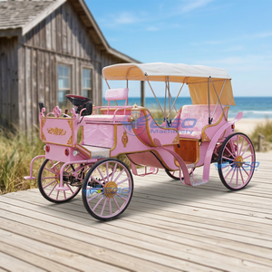 2026 Carrosse Royal Économique Rose Européen à Double Rangée, Électrique et à Chevaux, pour Visites Touristiques et Mariages Royaux - Product Image 1