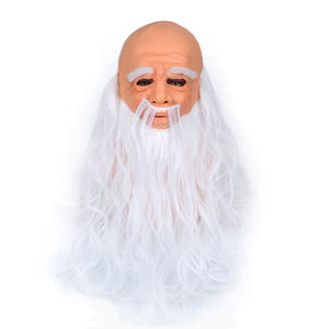 Máscara de Halloween de Anciano <span class=keywords><strong>Mago</strong></span> con Pelo y Barba Realistas, Disfraz de Personaje para Fiestas - Product Image 2