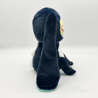 Peluche Lapin Mignon à Longues Oreilles et Visage Amusant, Oreilles Intérieures Bleu Foncé Menthe, Poupée Lapin Étrange de Dessin Animé, Cadeau d'Anniversaire Kawaii pour Canapé