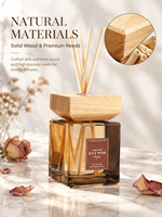 Diffuseur de parfum d'ambiance de luxe 500 ml avec couvercle en bois, diffuseur d'arômes longue durée pour la décoration de la chambre et du salon