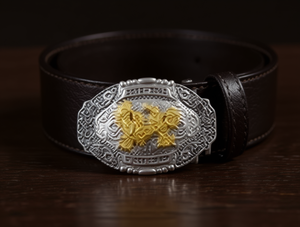 Fibbia ovale grande placcata argento da 5,0 cm per accessori da cintura - Product Image 2