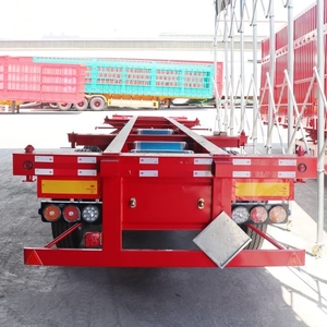 نصف مقطورة نقل رئيسية من الفولاذ 20 قدم 40 قدم 45 قدم عربة - Product Image 3