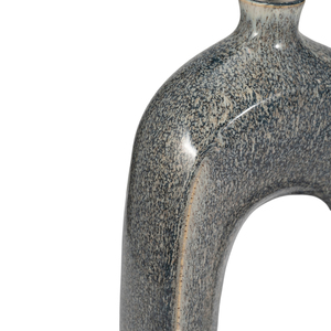 Vaso in Ceramica Curvo con Ritagli, Design Bicolore per Arredamento Soggiorno, Camera da Letto, Ufficio - Product Image 5