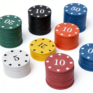 Juego de Fichas de Póker PS Impresas Personalizadas, Fichas de Juego de Grado Profesional para Torneos y Eventos de Texas Hold'em - Product Image 1