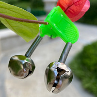 Alarme sonore de pêche 2,8 cm x 4 cm en plastique et métal, activée par capteur mécanique, pour cannes à pêche en mer et en roche